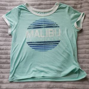 Aeropostale light blue mabibu crop top
